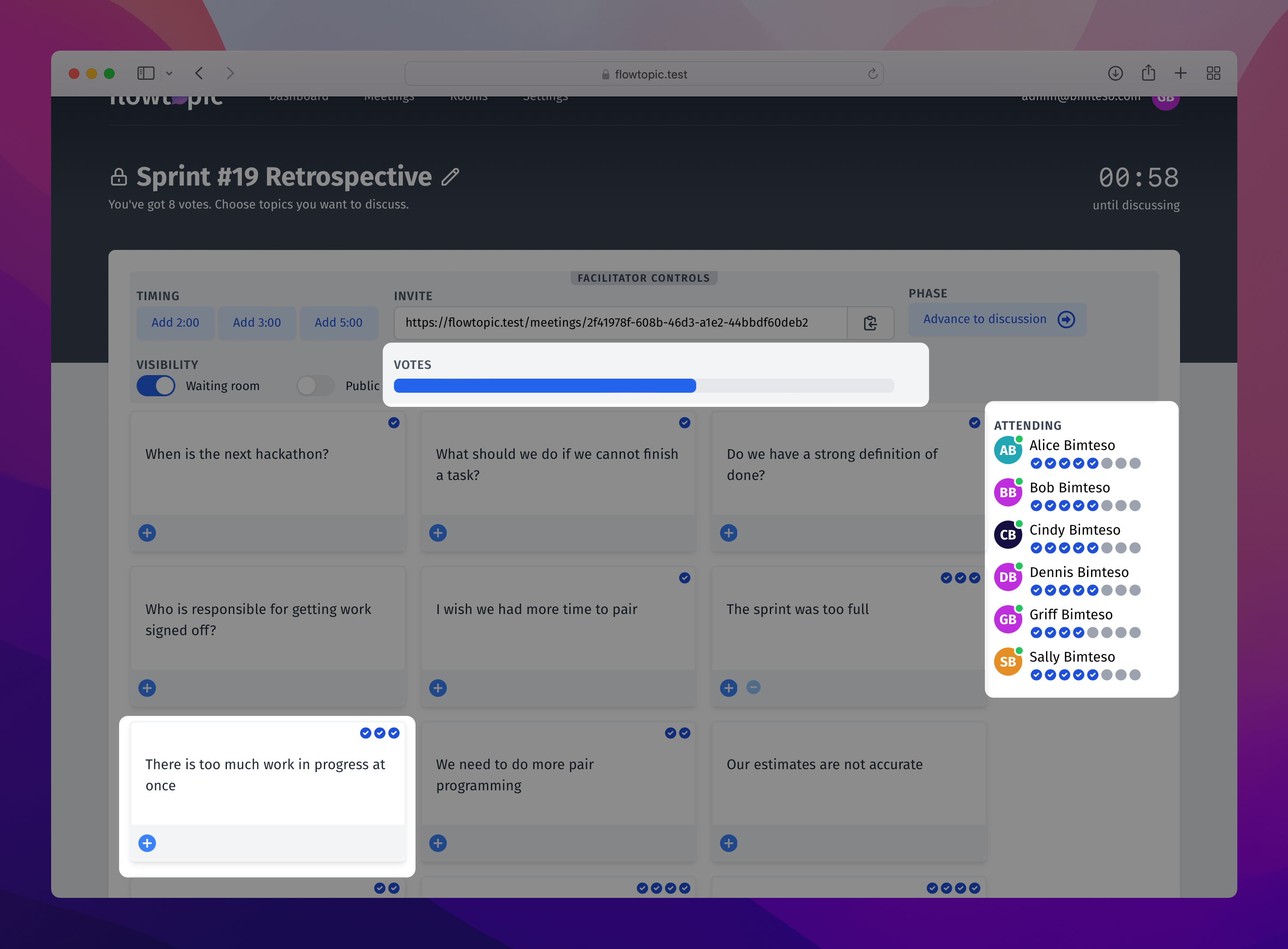 A voting flowtopic meeting